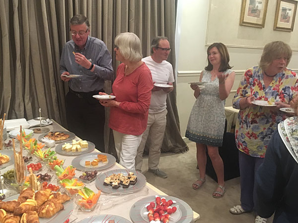 BSS students enjoying refreshments between our hieroglyph classes